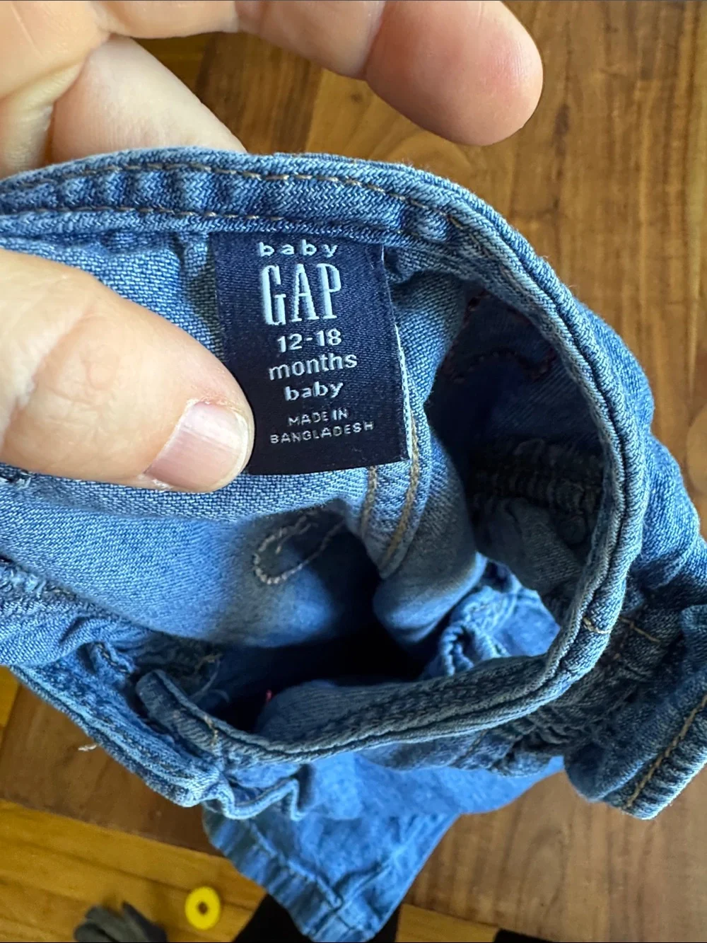 GAP Blue Denim Heart-Embroidered jumper